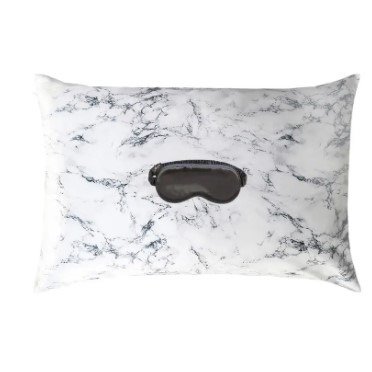 Marble & Charcoal Pillowcase & Sleep Mask Set