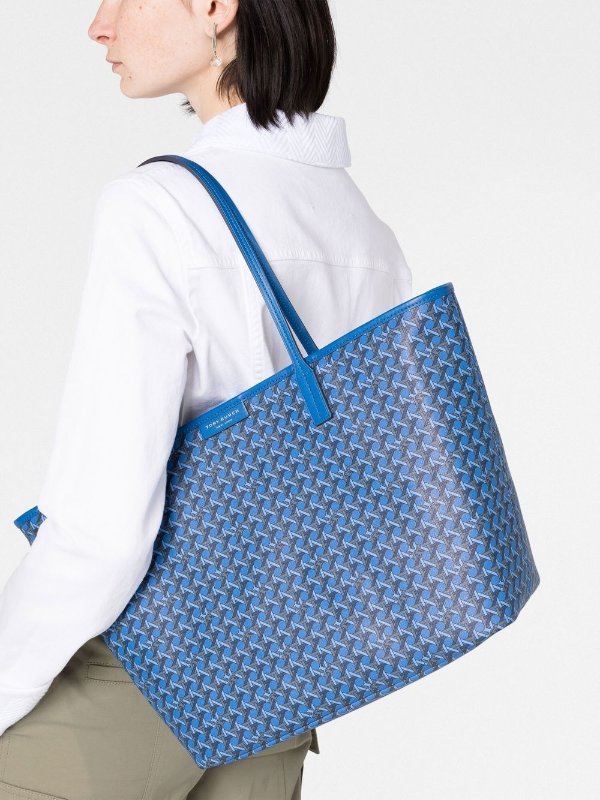 Basketweave-pattern tote bag