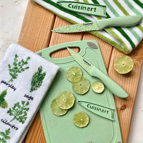刀具+菜板5件套 柠檬绿