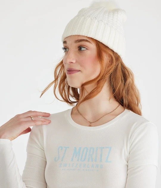 long sleeve seriously soft st. moritz cropped graphic 2fer tee