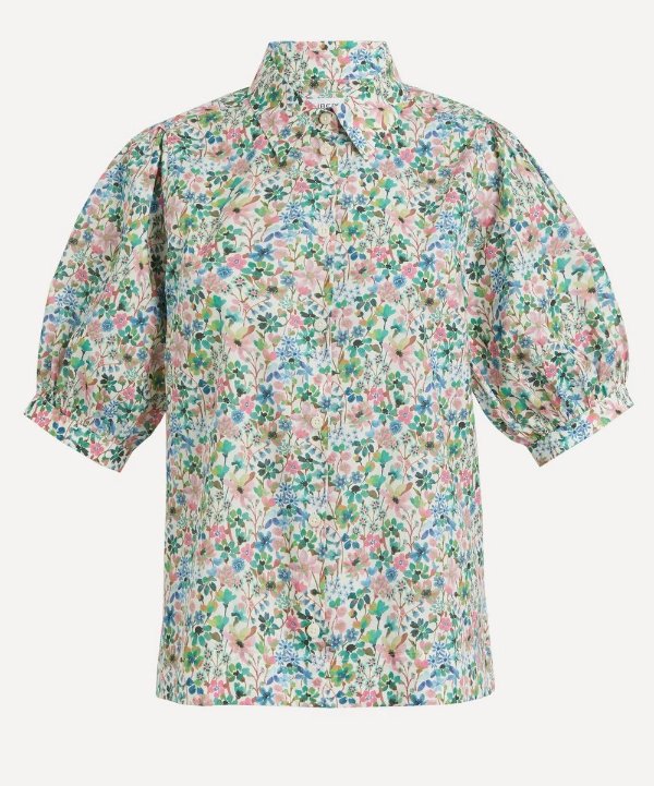 Dreams of Summer Tana Lawn™ Cotton Puff-Sleeve Shirt
