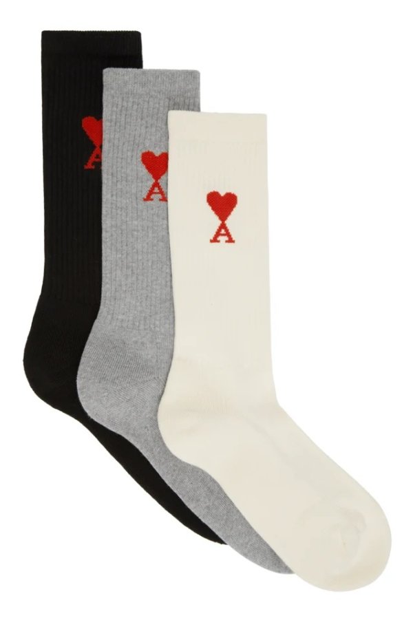爱心袜子3件套