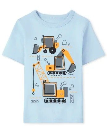 Baby And Toddler Boys Short Sleeve Construction Graphic Tee | The Children's Place - CLOUDLESS