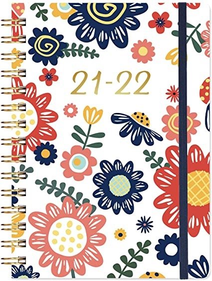 2021-2022 Planner - 2021-2022 Weekly & Monthly Planner, 6.4" x 8.5", July 2021 - June 2022, Flexible Hardcover with Elastic Closure, Inner Pocket, Tabs