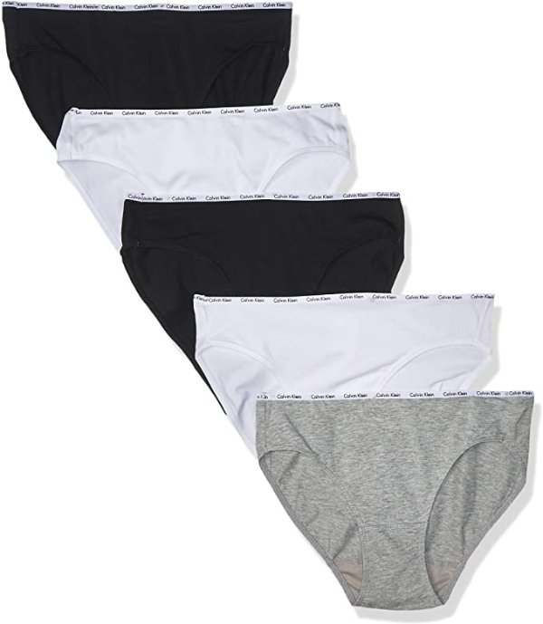 Klein Women's Cotton Stretch Logo Multipack Bikini Panty