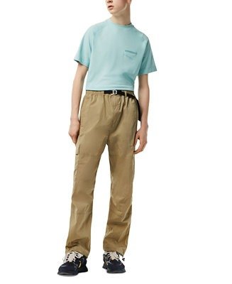 Men's Taffeta Relaxed-Fit Belted Cargo Pants