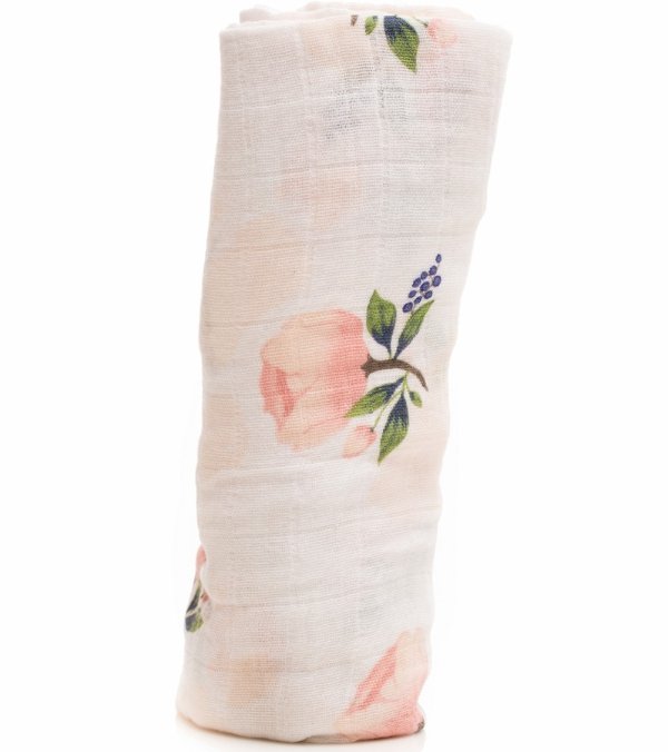 Cotton Muslin Swaddle - Watercolor Rose