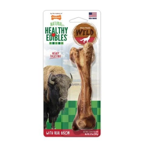 Healthy Edibles Bison Flavored Large Dog Bone Chews, 4.9 oz. | Petco