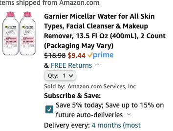 Amazon.com: Garnier Micellar Water for All Skin Types, Facial Cleanser &amp; Makeup Remover, 13.5 Fl Oz (400mL), 2 Count (Packaging May Vary) : Beauty &amp; Personal Care