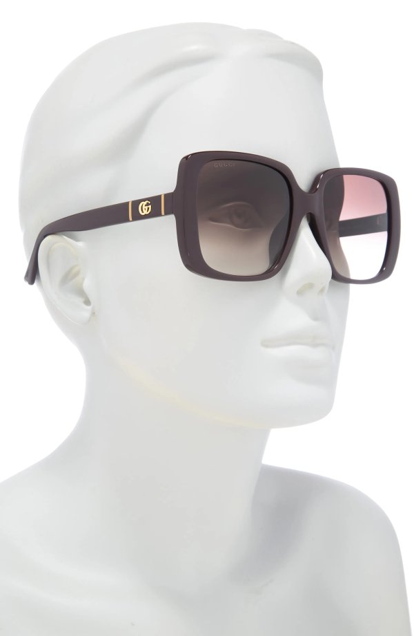 56mm Square Sunglasses