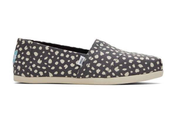 Women's Grey Print Alpragata Cheetah Espadrille Slip On Shoe | TOMS