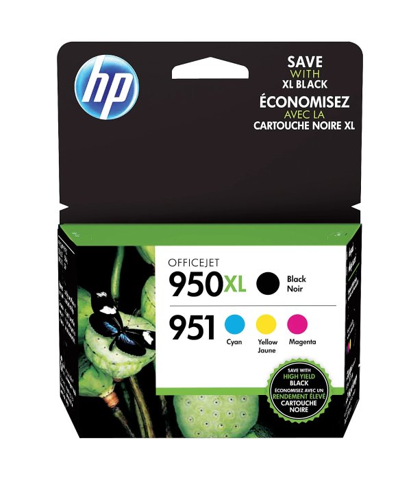 950XL/951 High-Yield Black And Cyan, Magenta, Yellow Ink Cartridges, Pack Of 4, C2P01FNM