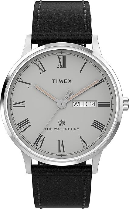Men's Waterbury Classic 40mm Watch - Black Strap Gray Dial Stainless Steel Case