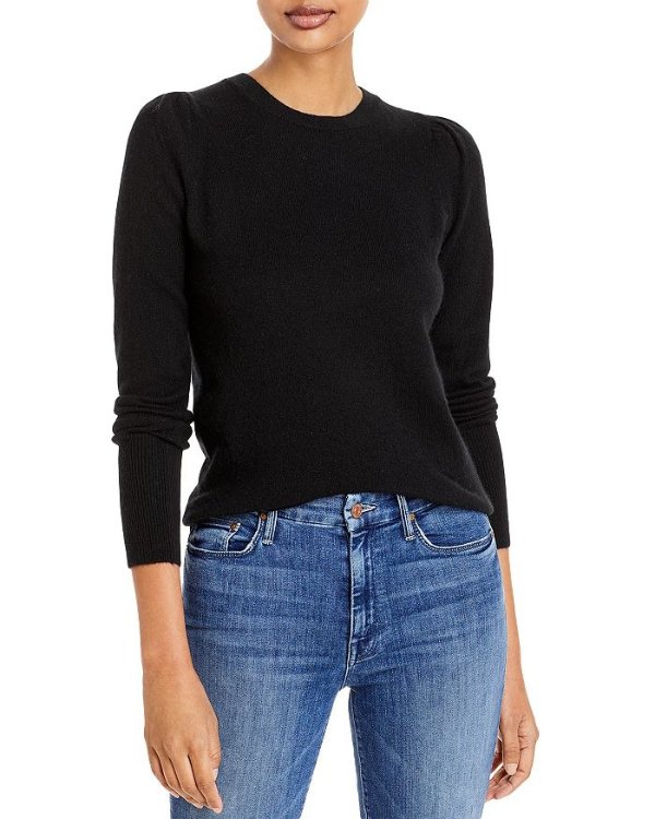 Puff-Sleeve Cashmere Sweater - 100% Exclusive
