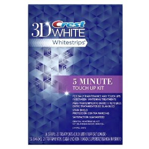3D White Stain Shield 5 Minute Touch-Ups Teeth Whitening Strips, 56 Count
