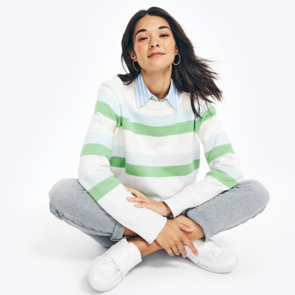 SUSTAINABLY CRAFTED STRIPED SWEATER