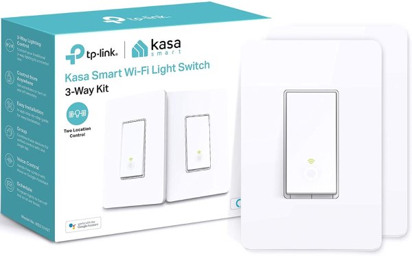 Kasa 3 Way Smart Switch Kit by TP-Link, Wifi Light Switch works with Alexa and Google Home, Neutral Wire Required,No Hub Required, UL Certified, 2-Pack(HS210 KIT)
