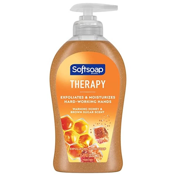 Therapy Warming Honey & Brown Sugar Scent Exfoliating Liquid Hand Soap, 11.25 Oz, 6 pack