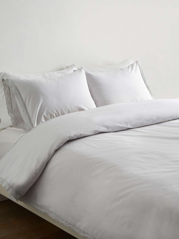 Crochet Edge Cotton Duvet Set by kip + lola at Gilt