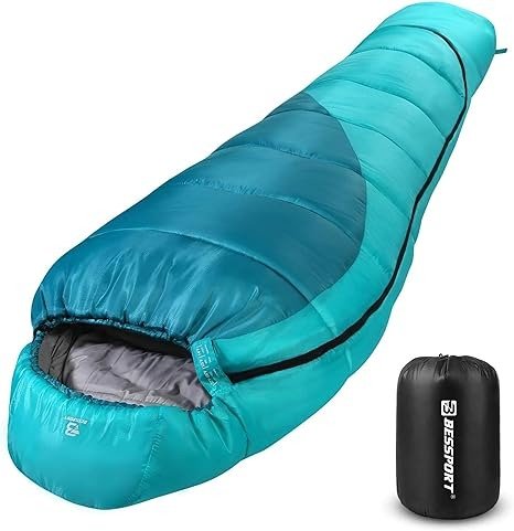 Mummy Sleeping Bag | 15-45 ℉ Extreme 3-4 Season Sleeping Bag for Adults Cold Weather– Warm and Washable, for Hiking Traveling & Outdoor Activities