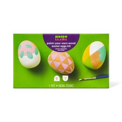 儿童复活节木质鸡蛋涂色3件套