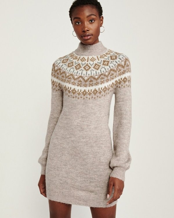 Womens Mock Neck Sweater Dress | Womens Clearance | Abercrombie.com