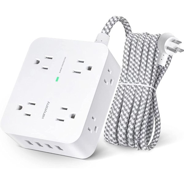 HANYCONY 8 Widely Outlets with 4 USB Charging Ports