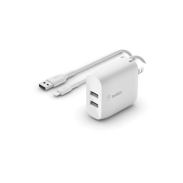 24W 双口充电器 + Lightning to USB-A 数据线