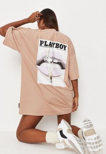 - Playboy xTan Matchstick Graphic T Shirt Dress