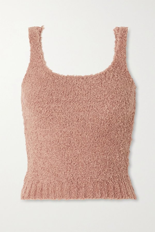 Cozy Knit boucle tank - Rose Clay