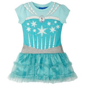  Little Girls Frozen Elsa Costume Tunic Dress with Cape