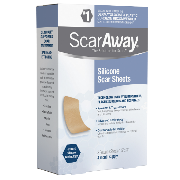 Professional Grade Silicone Scar Treatment Sheets, Prevents & Treats Old and New Scars, 12 Count