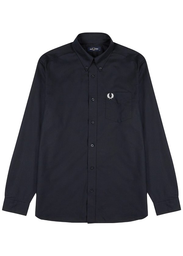 M8501 navy cotton Oxford shirt