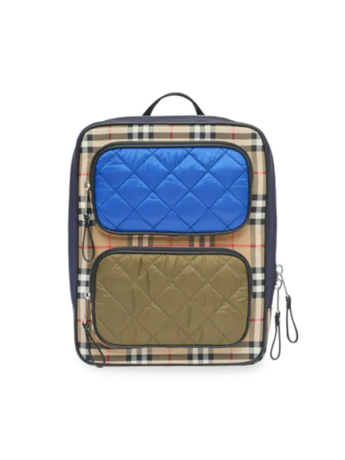 Burberry - Remi Check Mix Backpack