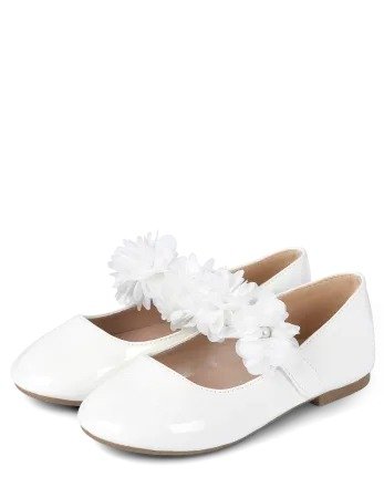 Girls Floral Ballet Flats - Special Occasion | Gymboree - WHITE