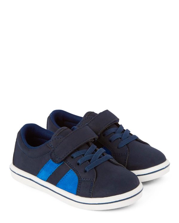 Boys Faux Leather Low Top Sneakers - Demolition Dude