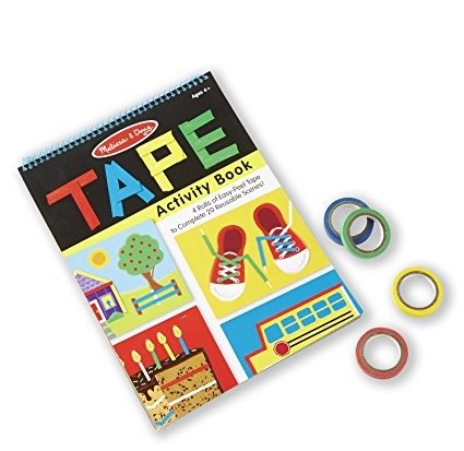 Tape Activity Book: 4 Rolls of Easy-Tear Tape and 20 Reusable Scenes