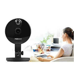 Foscam C1 Indoor HD 720P Wireless IP Camera with Night Vision Up to 26ft, Super Wide 115° Viewing Angle, PIR Motion Detection, and More (Black)