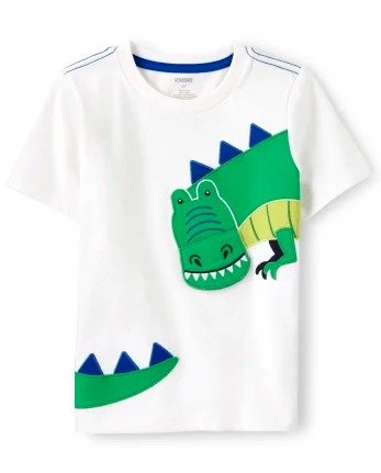 Boys Short Sleeve Embroidered T-Rex Top - Dino Dude | Gymboree