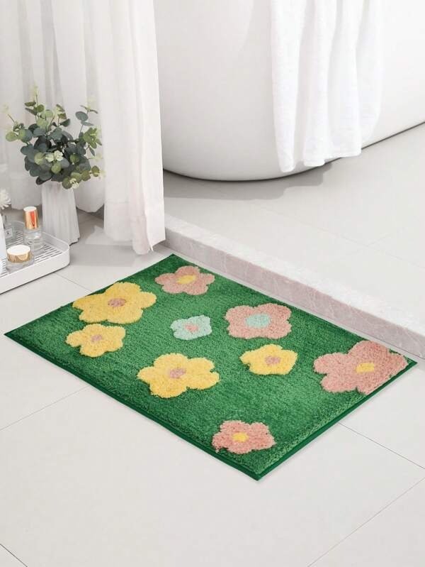 小花花浴室地垫