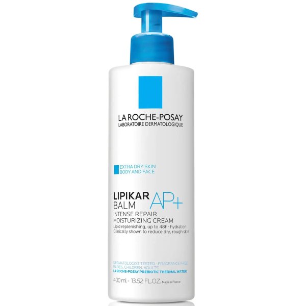 Lipikar Balm AP+ Body Cream for Extra Dry Skin Intense Repair Moisturizing Cream 13.5fl. oz