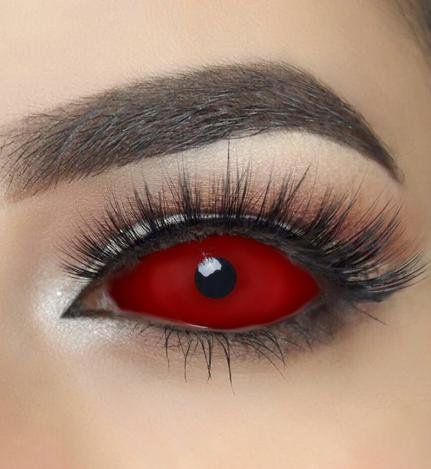 Halloween 22mm Red Sclera Colored Contact Lenses             &ndash;     BEAUEYE