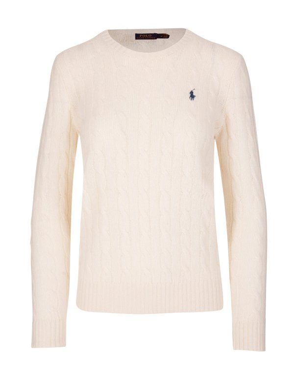 Pony Embroidered Cable-Knit Jumper