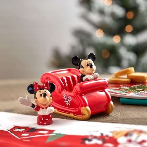 Mickey and Minnie Mouse Holiday Salt and Pepper Shaker Set | shopDisney