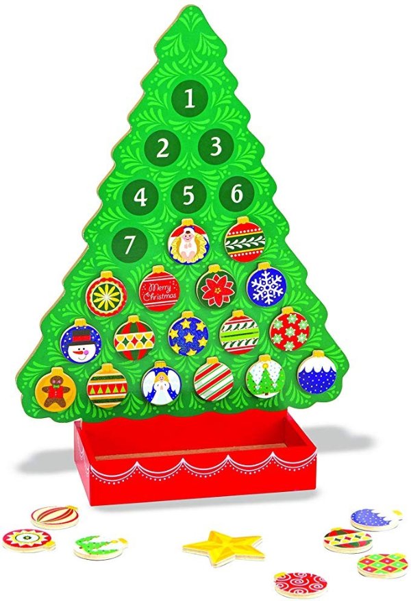 Wooden Advent Calendar, Great Gift for Girls and Boys - Best for 4, 5, 6 Year Olds and Up