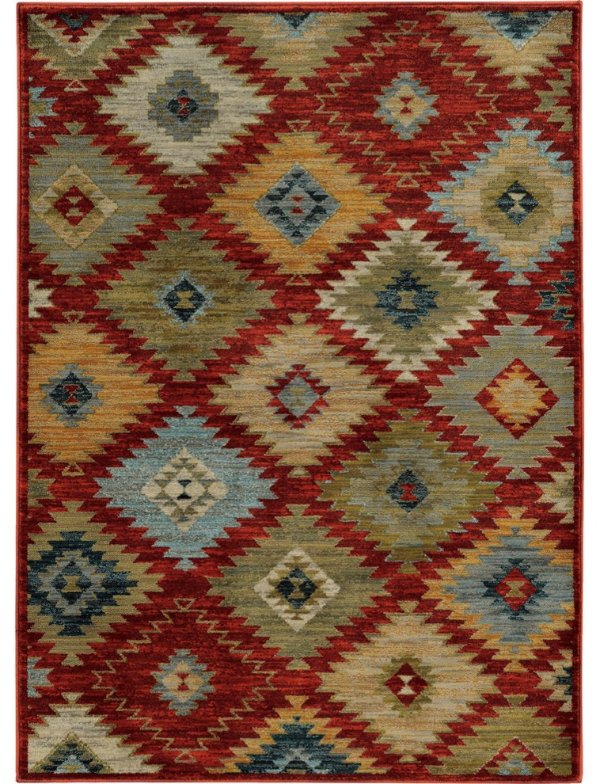Casa Southwest Tribal Red and Multi Rug, 5'3"x7'6" - Southwestern - Area Rugs - by Newcastle Home