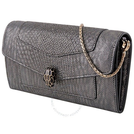 Serpenti Forever Chain Wallet- Grey