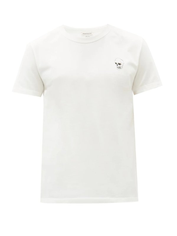 King of Skulls-print cotton-jersey T-shirt | Alexander McQueen | MATCHESFASHION US