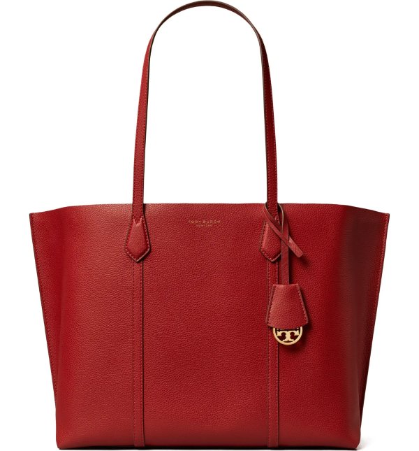 Perry Triple Compartment Leather Tote