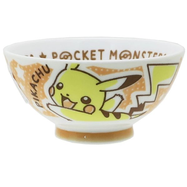 tableware fancy goods mail order cinema collection 11/26 made in Pocket Monster Rice Bowl dyed pattern bowl Pikachu & ミミッキュポケモン Sei Kin earthenware Japan